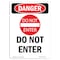 Signmission OSHA Sign, 10" Height, Rigid Plastic, Portrait Do Not Enter, Portrait, V-2176 OS-DS-P-710-V-2176 - alternate 1